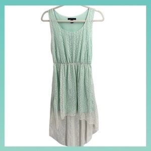 Forever 21 Sleeveless Mini High Low Dress with Lace Overlay